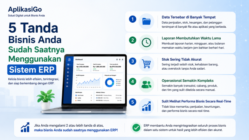 5 Tanda Bisnis Anda Sudah Saatnya Menggunakan Sistem ERP